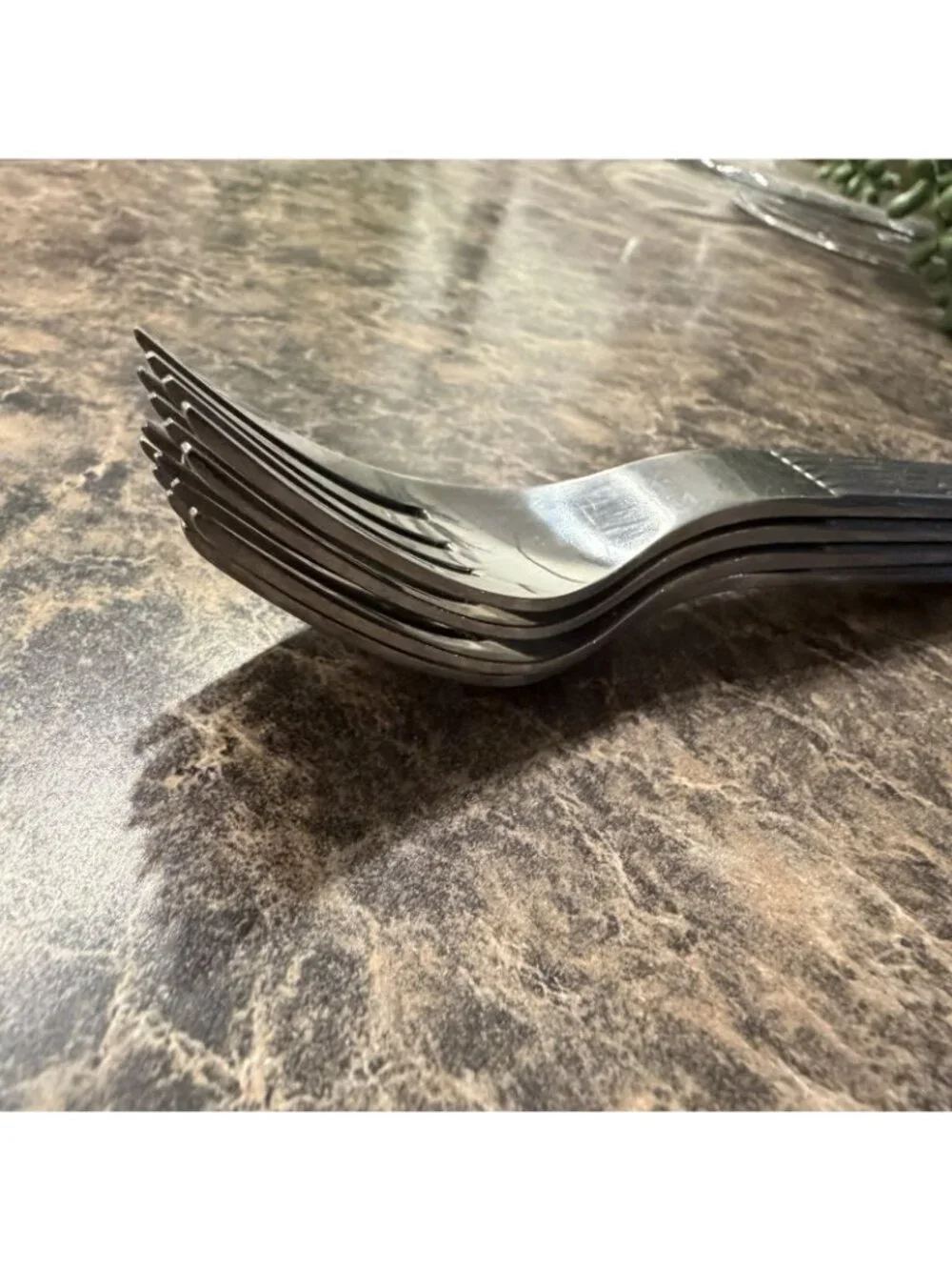 4 Dansk Thebe Stainless Salad Forks Japan Satin Ribbed Flatware Replacement